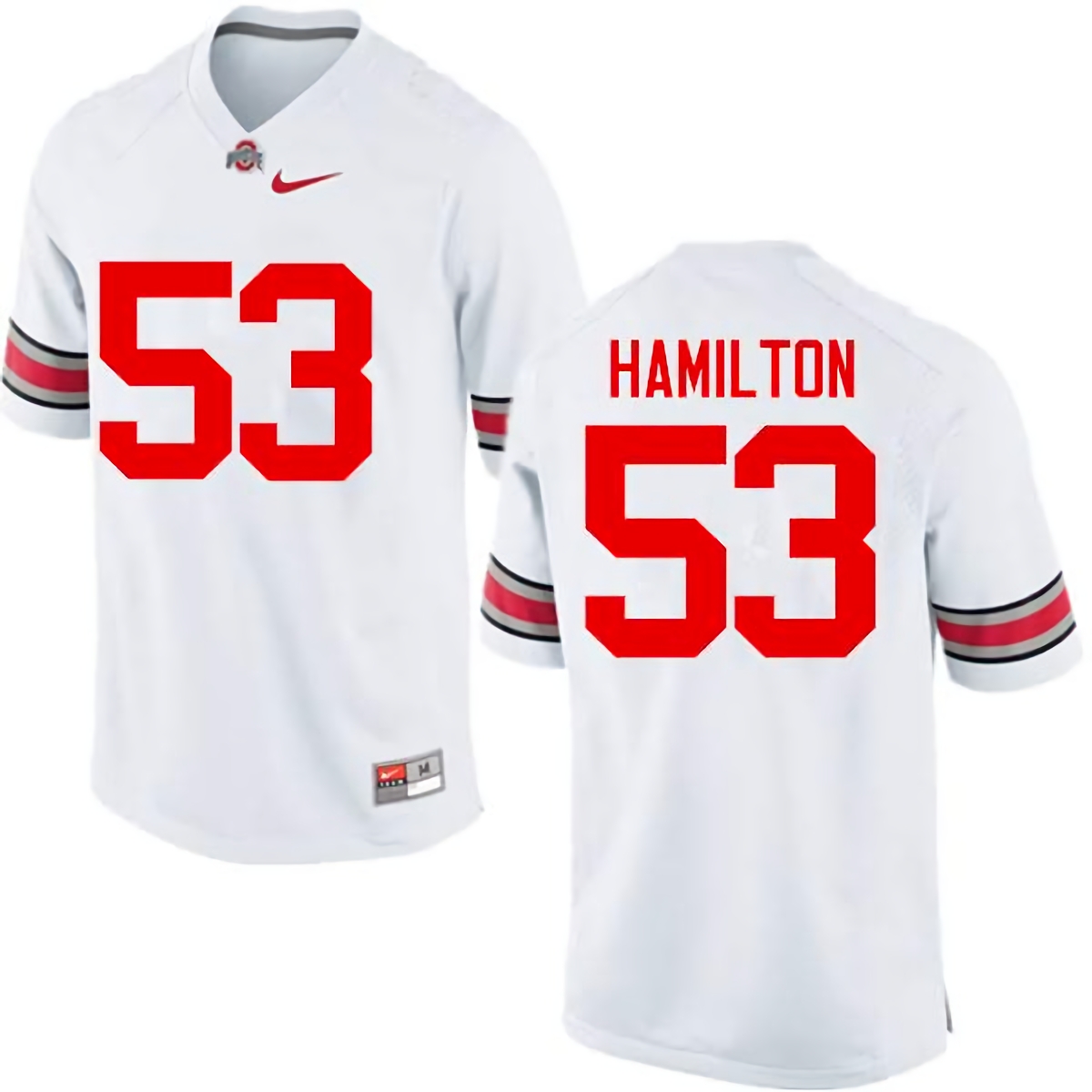 Davon Hamilton Ohio State Buckeyes Men's NCAA #53 Nike White College Stitched Football Jersey MFC2756II